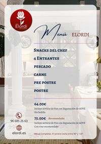 MENÍ ELORDI RESTAURANTE CASA ELORDI MENÍ ELORDI RESTAURANTE CASA ELORDI